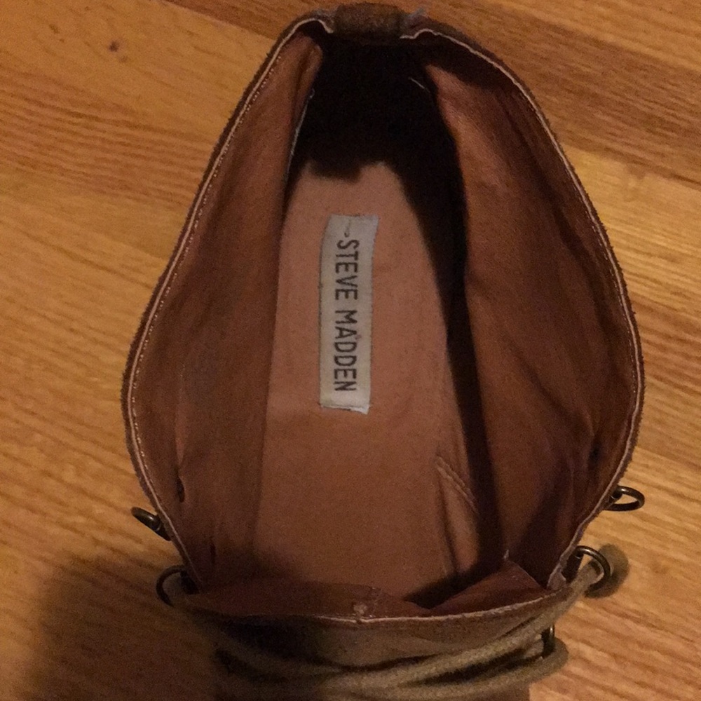 Beige suede booties. - Picture 2 of 3